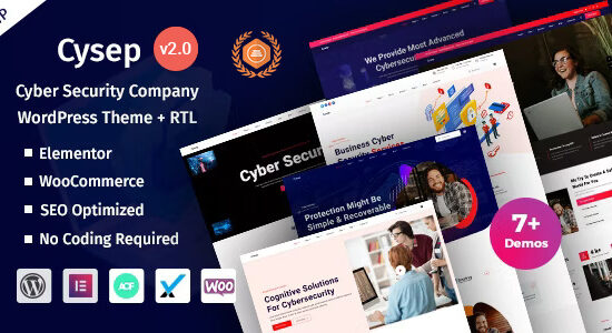 Cysep - Chủ đề WordPress của Elementor Giải pháp An ninh Mạng