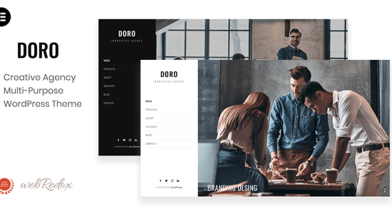 DORO - Chủ đề WordPress của Elementor Creative Agency