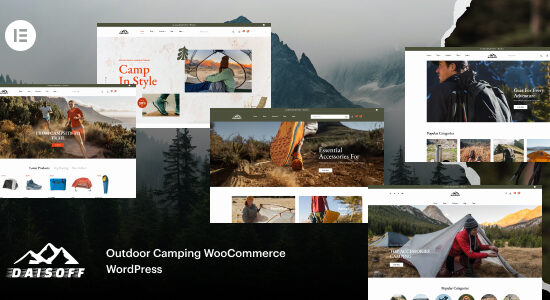 Daisoff – Chủ đề WordPress cắm trại ngoài trời WooC Commerce