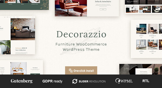 Decorazzio - Chủ đề WordPress của Cửa hàng Thiết kế Nội thất và Nội thất