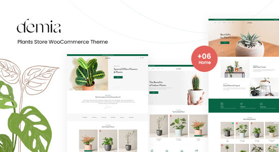 Demia – Chủ đề WordPress WooC Commerce của Cửa hàng thực vật