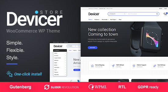 Devicer - Chủ đề WordPress của Cửa hàng Điện tử, Di động & Công nghệ