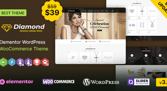 Diamond WP - Chủ đề WooC Commerce đáp ứng của Elementor Elementor