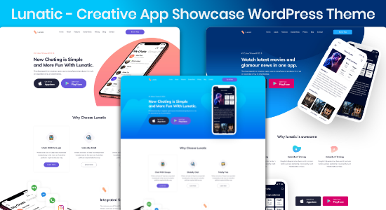 Dịch vụ phần mềm Lunatic - Chủ đề WordPress đích cho ứng dụng