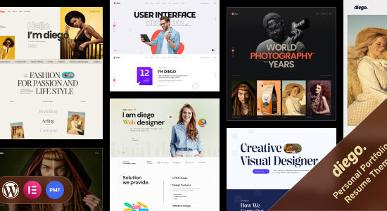 Diego - Chủ đề WordPress Resume & Danh mục đầu tư cá nhân sáng tạo + RTL