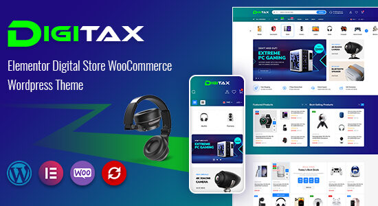 Digitax - Chủ đề WordPress của Cửa hàng kỹ thuật số Elementor