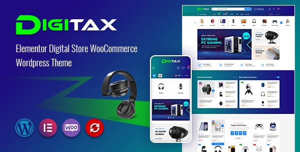 Digitax - Chủ đề WordPress của Cửa hàng kỹ thuật số Elementor