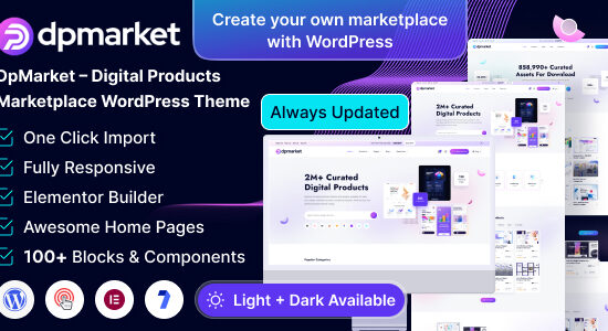 DpMarket – Chủ đề WooC Commerce dành cho nhiều nhà cung cấp trên thị trường kỹ thuật số