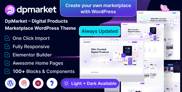 DpMarket – Chủ đề WooC Commerce dành cho nhiều nhà cung cấp trên thị trường kỹ thuật số