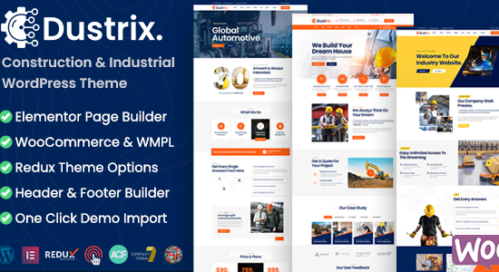 Dustrix - Theme WordPress xây dựng và công nghiệp
