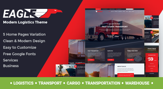 Eagle - Chủ đề WordPress về Hậu cần & Vận tải