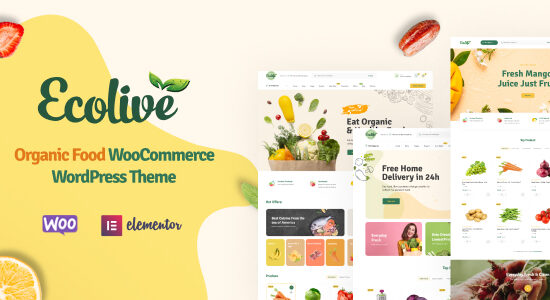 Ecolive - Chủ đề WordPress WooC Commerce thực phẩm hữu cơ