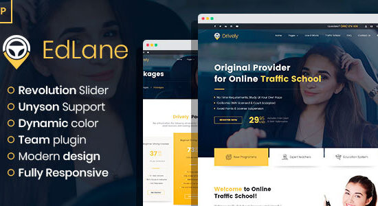 EdLane - Chủ đề WordPress của trường dạy lái xe