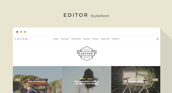 Editor - Một chủ đề WordPress dành cho người viết blog