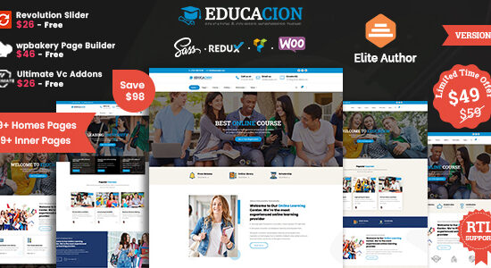 Educacion - Chủ đề WordPress về khóa học giáo dục