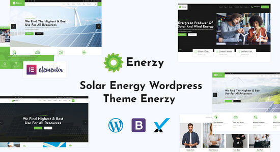 Enerzy - Chủ đề WordPress Năng lượng Gió & Mặt trời