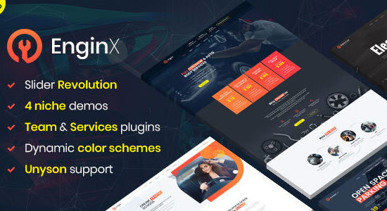 EnginX – Chủ đề WordPress về dịch vụ sửa chữa ô tô