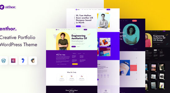 Enthor - Chủ đề WordPress danh mục đầu tư sáng tạo