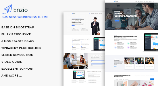 Enzio - Chủ đề WordPress kinh doanh đáp ứng