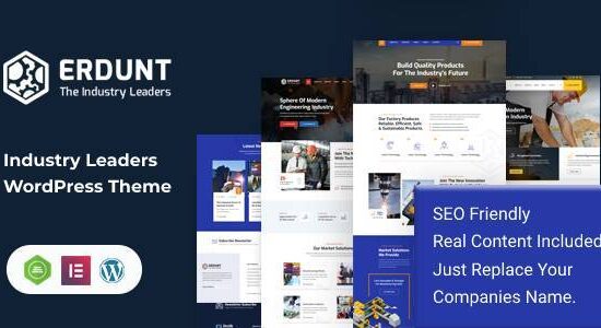Erdunt - Chủ đề WordPress dành cho doanh nghiệp công nghiệp