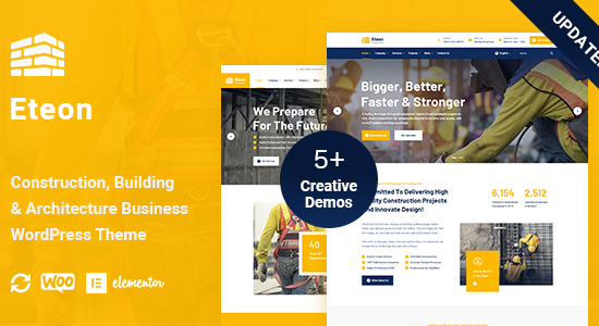 Eteon - Chủ đề WordPress Xây dựng và Xây dựng