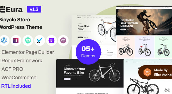 Eura - Chủ đề WordPress của Elementor cho cửa hàng xe đạp & xe đạp