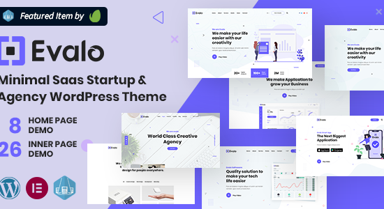 Evalo - Chủ đề WordPress dành cho đại lý và khởi nghiệp SaaS tối thiểu