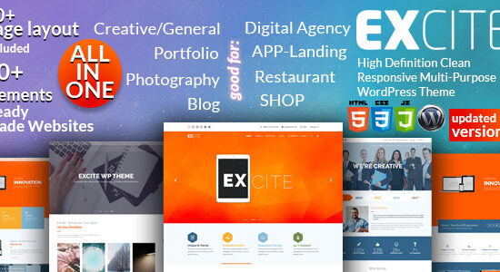 Excite - Chủ đề WordPress đa mục đích đáp ứng rõ ràng