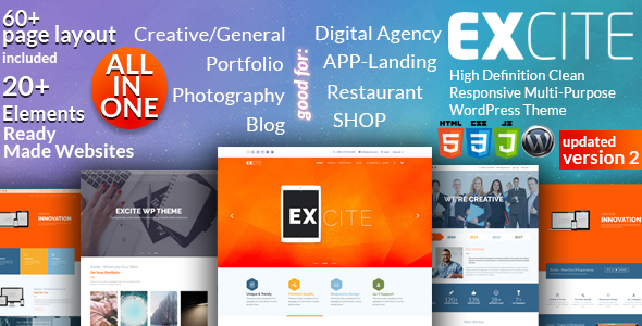 Excite - Chủ đề WordPress đa mục đích đáp ứng rõ ràng