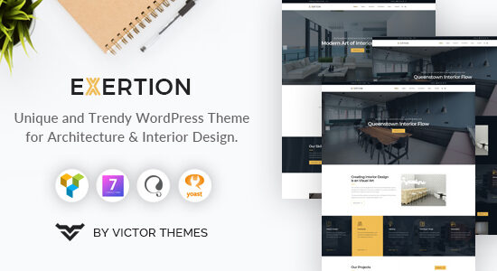 Exertion - Theme WordPress Kiến trúc & Thiết kế Nội thất