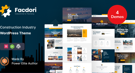 Facdori - Chủ đề WordPress dành cho nhà máy và doanh nghiệp công nghiệp