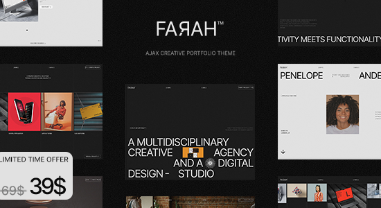 Farah - Chủ đề WordPress danh mục đầu tư sáng tạo AJAX