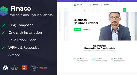Finaco - Chủ đề WordPress tư vấn & kinh doanh