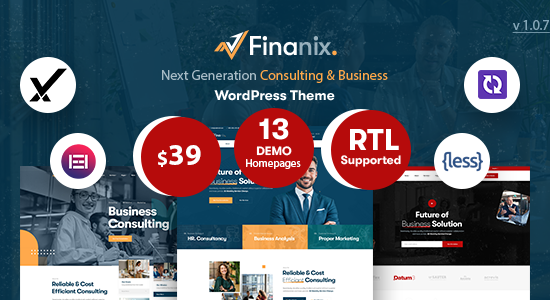 Finanix - Chủ đề WordPress dành cho doanh nghiệp