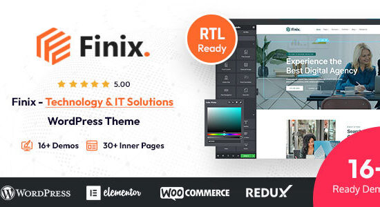 Finix - Chủ đề WordPress Giải pháp Công nghệ & CNTT + RTL Ready