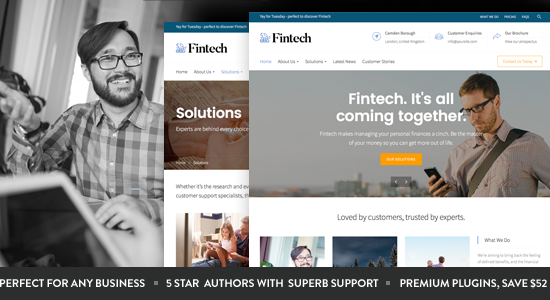 Fintech - Chủ đề WordPress khởi nghiệp