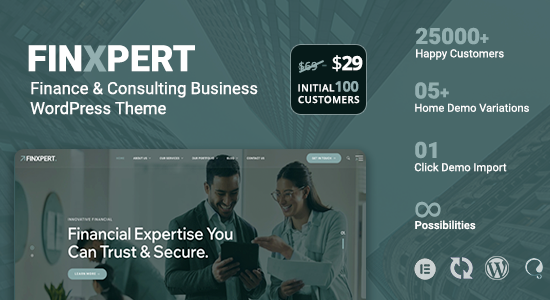 Finxpert - Chủ đề WordPress kinh doanh tài chính & tư vấn