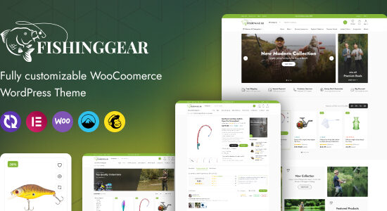 FishingGear - Phụ kiện câu cá Chủ đề WooC Commerce