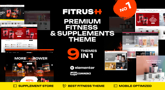 Fitrush - Chủ đề WordPress bổ sung sức khỏe và thể hình