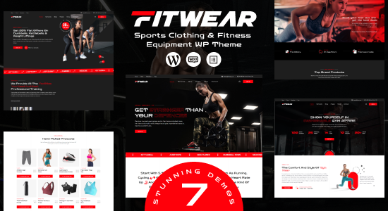 Fitwear - Chủ đề WordPress về phòng tập thể dục, thể hình