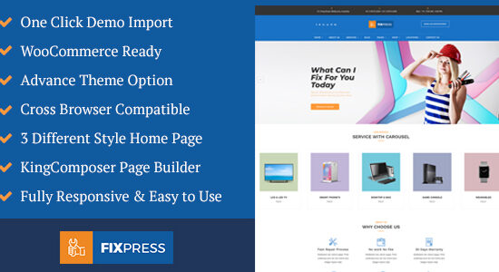 FixPress - Theme WordPress sửa chữa điện thoại di động và máy tính