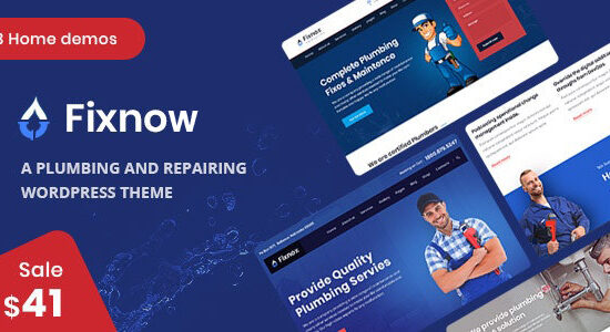 Fixnow - Một chủ đề WordPress hoàn hảo về hệ thống nước