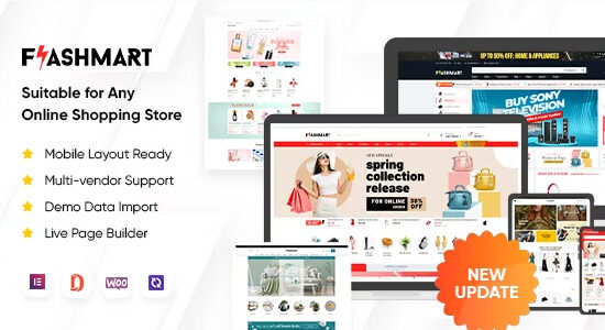 FlashMart - Chủ đề WordPress WooC Commerce Elementor đa năng (Hơn 10 trang chủ & Bố cục dành cho thiết bị di động đã sẵn sàng)