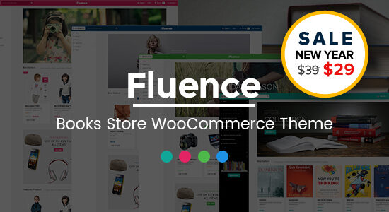 Fluence - Chủ đề WordPress WooC Commerce đáp ứng đa năng của Cửa hàng sách