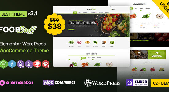 Food Stuff WP - Chủ đề WooC Commerce Elementor đa năng