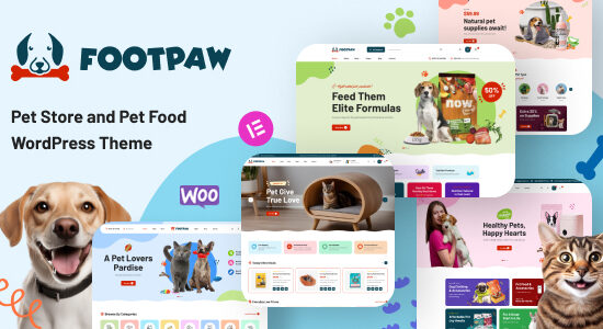 FootPaw - Chủ đề WordPress của Cửa hàng thú cưng