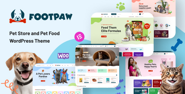 FootPaw - Chủ đề WordPress của Cửa hàng thú cưng