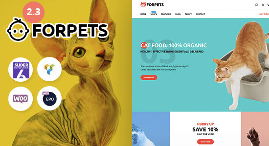 Forpets - Chủ đề WooC Commerce của Cửa hàng Thực phẩm