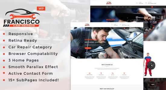 Francisco - Chủ đề WordPress sửa chữa cơ khí ô tô