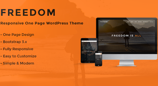 Freedom - Chủ đề WordPress một trang đáp ứng